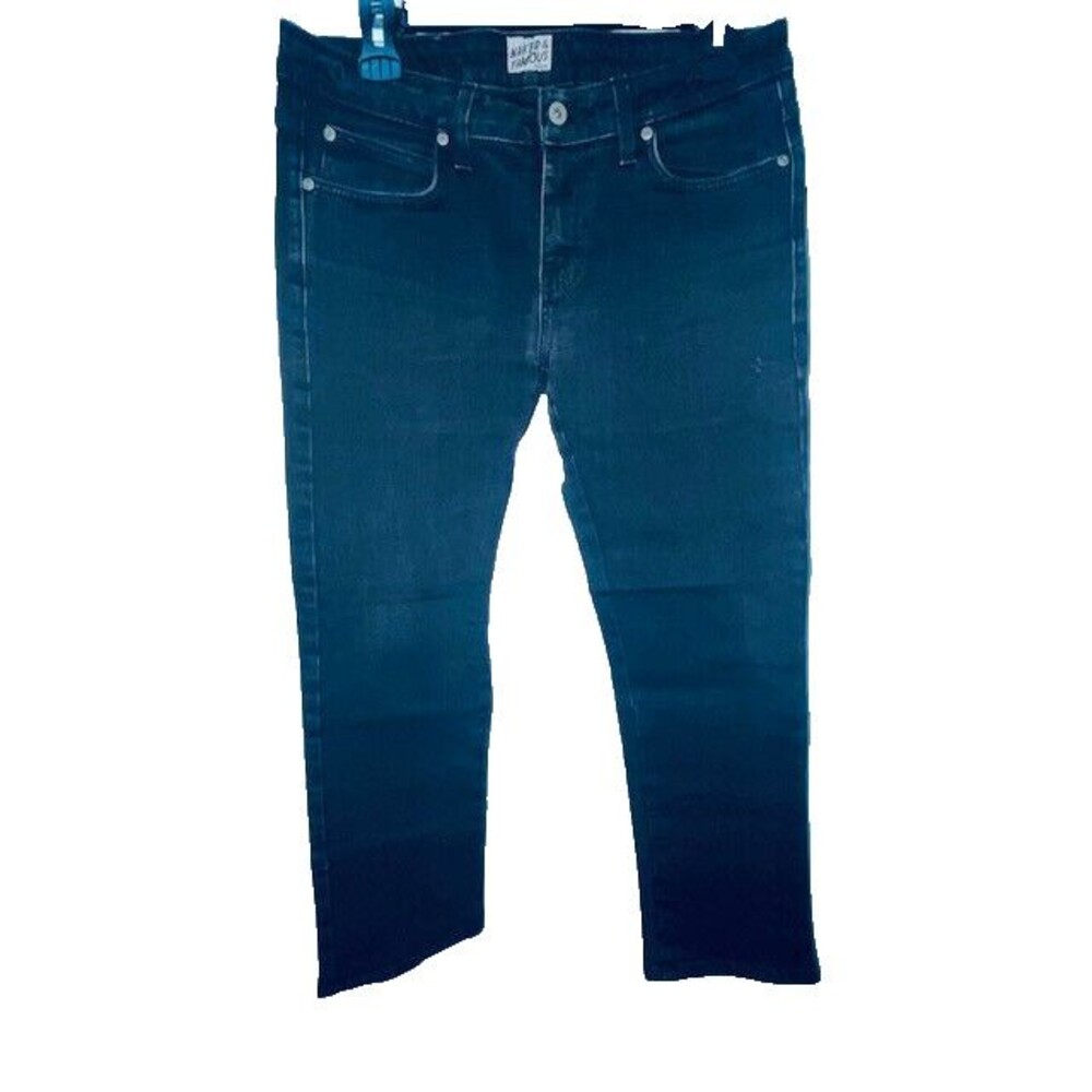 Naked Famous Jeans Mens Skinny Super Guy Black Power Stretch 34x28 Fits 32x28.5